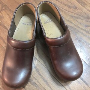Dansko Brown Leather Clogs